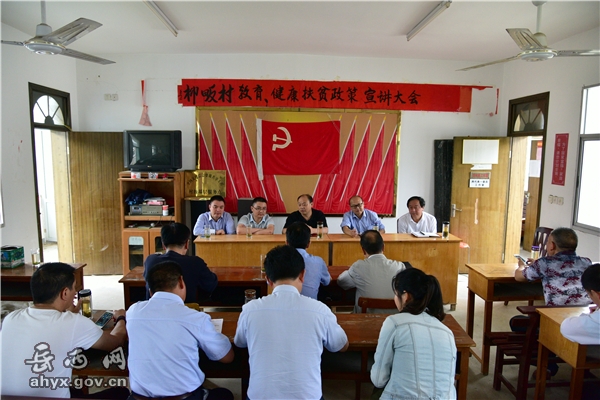 天鹅集团到柳畈村开展捐赠活动