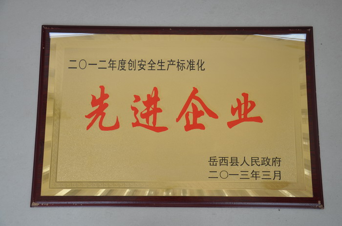 天鵝集團榮獲2012年度創(chuàng)安全生產(chǎn)標準化先進企業(yè)