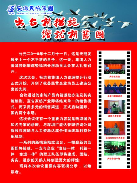 安徽天鵝集團(tuán)出臺(tái)新措施、繪就新藍(lán)圖