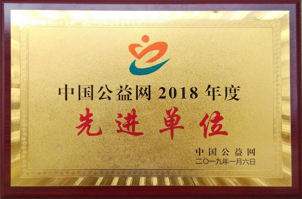 中國公益網2018年度先進單位
